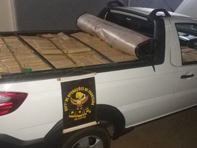 DOF recupera veículo furtado e carregado com mais de uma tonelada de droga