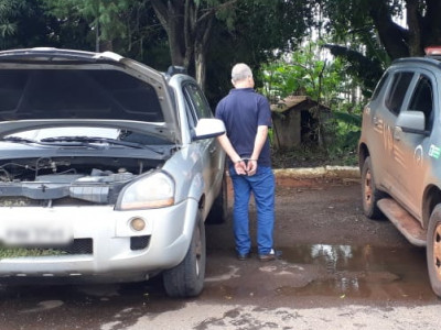 DOF recupera veículo roubado em São Paulo e prende condutor foragido da Justiça