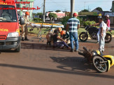 Maracaju: Acidente na rotatória da Av. Marechal Deodoro deixa motociclista ferida Maracaju: Acidente na rotatória da Av. Marechal Deodoro deixa motociclista ferida