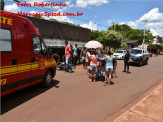 Maracaju: Corpo de Bombeiros atendem ocorrência de acidente, envolvendo motocicleta e carreta estacionada