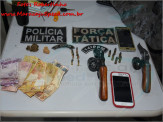 Maracaju: Força Tática e Polícia Militar prende envolvido em suposta ameaça, tráfico de drogas e porte ilegal de arma de fogo de uso permitido