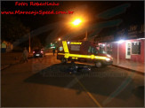 Maracaju: Bombeiros atendem ocorrência durante madrugada, onde mulher possivelmente embriagada caiu com sua motocicleta