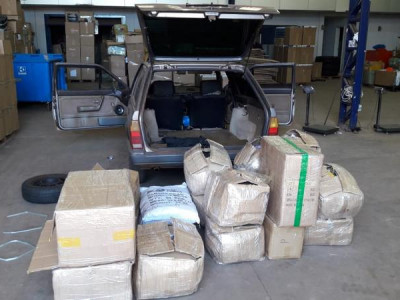 Três veículos foram apreendidos pelo DOF na região de Ponta Porã carregados com produtos adquiridos no Paraguai sem a documentação de regularidade fiscal