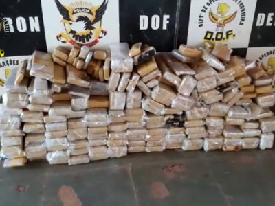 Veículo com droga que seria levado para São Paulo foi apreendido pelo DOF na região de Amambai