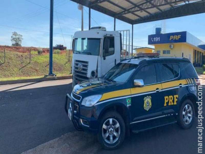 Caminhão furtado em Minas é recuperado no MS