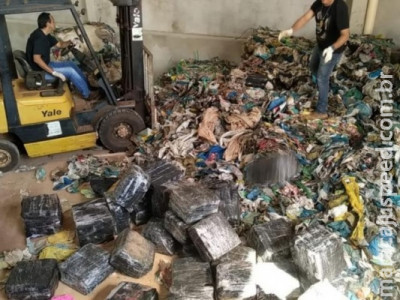 Defron descobre depósito usado para esconder maconha em lixo reciclável