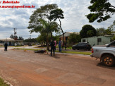 Maracaju: Colisão entre motocicleta e caminhonete deixa condutora com fratura exposta