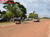 Maracaju: Colisão entre motocicleta e caminhonete deixa condutora com fratura exposta