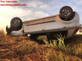 Maracaju: Condutor perde controle de direção e capota veículo