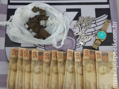 Traficante é preso com dinheiro e droga no Jardim Itália