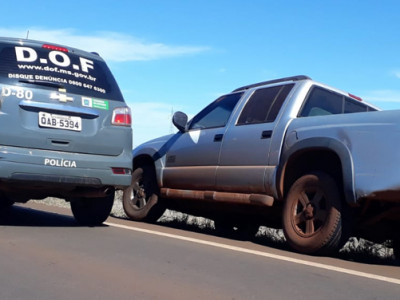 Veículo roubado foi apreendido pelo DOF na região de Amambai