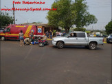 Maracaju: Colisão entre caminhonete e motocicleta na Av. Marechal Deodoro