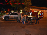 Maracaju: Colisão entre veículo e motocicleta no cruzamento da Av. Marechal Deodoro com a Rua Quintino Bocaiuva