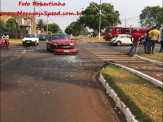 Maracaju: Colisão entre veículos na Av. Mário Correa, deixa condutora de veículo Fusca com escoriações no ombro esquerdo