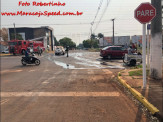 Maracaju: Colisão entre veículos na Av. Mário Correa, deixa condutora de veículo Fusca com escoriações no ombro esquerdo