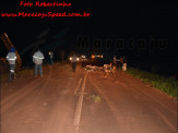 Corpo de Bombeiros de Maracaju atendem ocorrência de colisão entre carreta e veículo, onde enfermeiro veio a óbito