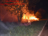 Maracaju: Corpo de Bombeiros atendem ocorrência de fogo em vegetação as margens da Rodovia BR-267