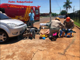 Ex-prefeito de Maracaju realiza manobra de conversão ao meio da via e colidi frontalmente com motociclista