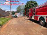 Maracaju: Bombeiros atendem ocorrência de incêndio em veículo na Vila Juquita