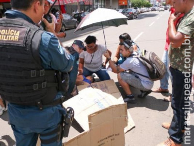 Em fuga da PM, ladrão de moto atropela idosa na faixa de pedestres