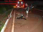 Maracaju: Motociclista faz retorno na contramão em rodovia e se envolve em colisão com caminhonete
