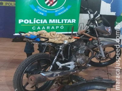Polícia encontra droga escondida em quadro de moto