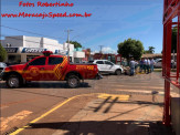 Colisão entre carro e motocicleta na região central de Maracaju