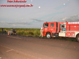 Maracaju: Corpo de Bombeiros atendem ocorrência de veículo em chamas na MS-162 e ao combater incêndio encontram tabletes de maconha
