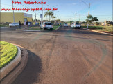 Maracaju: Condutor invade avenida, colidi com veículo e desgovernado abalroa um terceiro veículo que estava estacionado