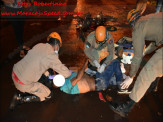 Maracaju: Homem tem perna esfacelada em acidente envolvendo motocicleta e veículo na região da biquinha