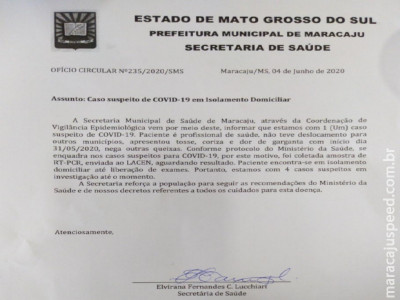 Maracaju: Terceiro caso suspeito de profissional da saúde com COVID-19 Maracaju: Terceiro caso suspeito de profissional da saúde com COVID-19