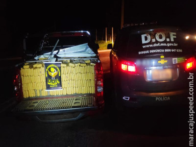 DOF recupera camionete furtada carregada com mais de uma tonelada de maconha durante a Operação Hórus