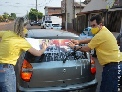 Candidato a prefeito do MDB lança campanha adesivagem consciente Maracaju Candidato a prefeito do MDB lança campanha adesivagem consciente Maracaju