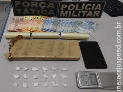 Dois são pegos vendendo cocaína e maconha no centro de Batayporã