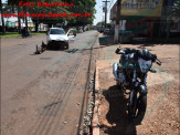 Maracaju: Acidente envolveu veículo e motociclista na Av. Perimetral Leste