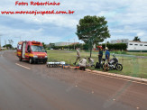 Maracaju: Jovens em motocicleta se empolgam com mulher que deu tchauzinho e colidem com meio fio na BR-267
