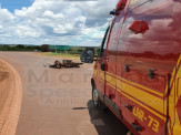 Maracaju: Motociclista se envolveu em acidente com carreta na BR-267 Maracaju: Motociclista se envolveu em acidente com carreta na BR-267