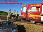 Maracaju: Bombeiros atendem ocorrência de capotamento na Rodovia MS-460 (Estrada da Água Fria), passageiro ficou em estado grave