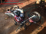 Maracaju: Corpo de Bombeiros atende acidente onde condutora de motocicleta sofre traumatismo craniano após sofrer queda na Vila Juquita