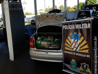 Maracaju: Polícia Militar apreende mais de meia tonelada de maconha em veículo Astra na BR-267