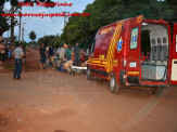 Maracaju: Bombeiros e Polícia Militar atendem ocorrência de acidente envolvendo motocicleta e veículo na Vila Adrien