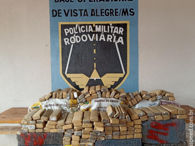 Maracaju/MS - A Polícia Militar Rodoviária apreendeu na tarde de terça-feira(27/07), 333,8 quilos de maconha, durante Operação Hórus.
