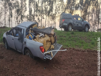 Camionete tomba com mais de uma tonelada de maconha e é apreendia pelo DOF durante a Operação Hórus