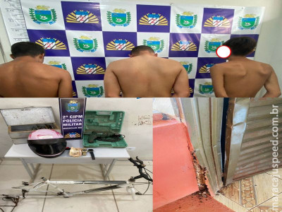 Maracaju: Polícia Militar deteve três indivíduos por furto e receptação no Conjunto Fotaleza 2