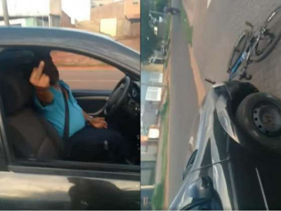 Machão tenta intimidar mulher, arrasta bicicleta e faz ameaça em Campo Grande Machão tenta intimidar mulher, arrasta bicicleta e faz ameaça em Campo Grande
