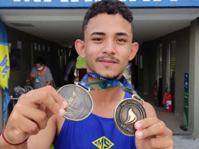 Atleta sul-mato-grossense conquista dois ouros no atletismo dos JEB