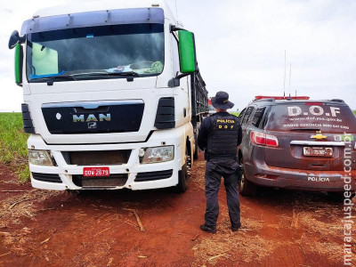 DOF recupera Bitrem roubado na última sexta-feira próximo a Maracaju durante Operação Hórus