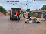 Maracaju: Corpo de Bombeiros atendem ocorrência de colisão entre motociclistas na Rua Antônio de Souza Marcondes