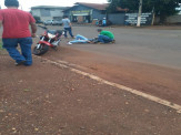 Maracaju: Mulher motociclista teve pé esquerdo quase decepado em acidente ocorrido na Av. Marechal Deodoro