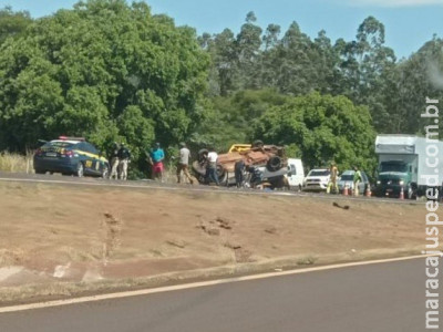Vítima de acidente entre Caarapó e Juti é encaminhada para Dourados Vítima de acidente entre Caarapó e Juti é encaminhada para Dourados